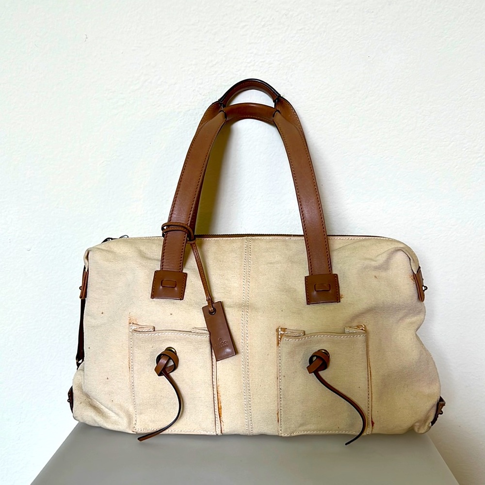 Gucci Vintage canvas handbag
